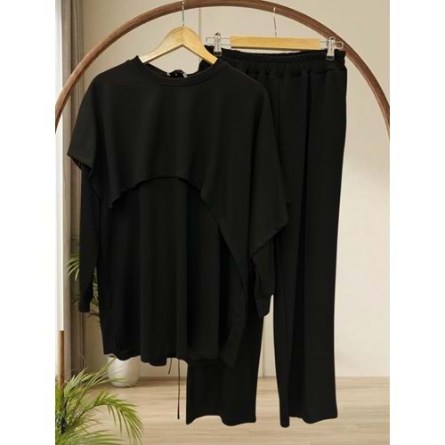 Kampanyalı Pelerinli Takım 3492 - Siyah - L-XL - AZRA09127-71319