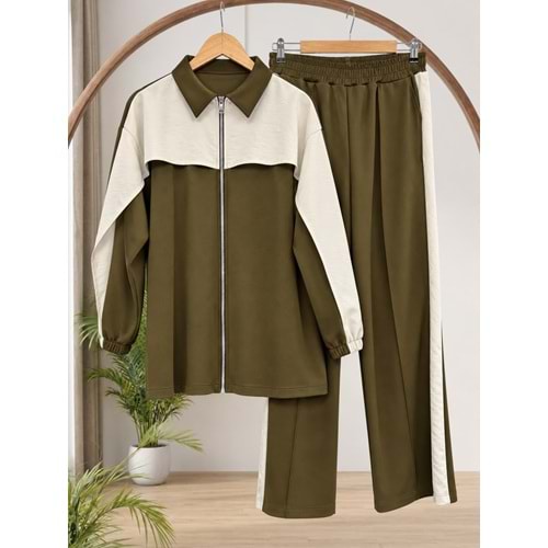 Paraşüt Garnili Takım 3508 - Yeşil - L-XL