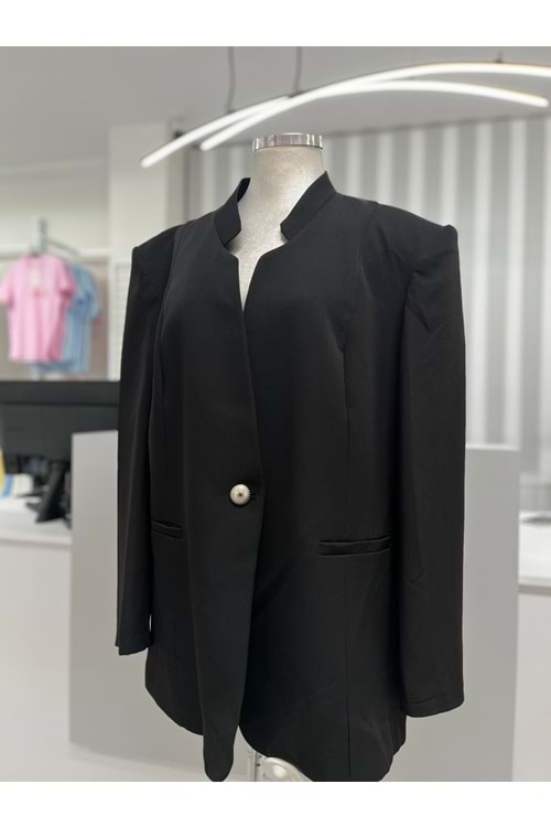 Battal Ceket 7105 - Siyah - 54 - AZRA02765-Siyah-54