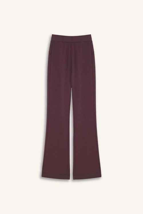 Esm Lastikli İspanyol Paça Pantolon - Bordo - 40 - AZRA03124-52869