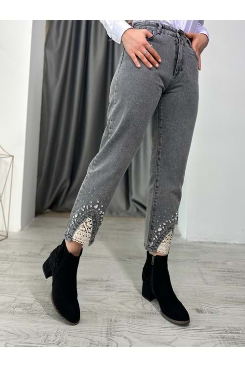 Denim Pantolon 2748 - azra fashion - Füme - 36