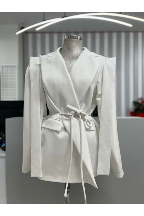 Monder Model Ceket 06040 - Ekru - TEK BEDEN