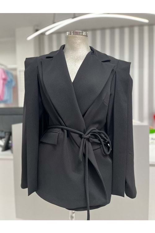 Monder Model Ceket 06040 - Siyah - TEK BEDEN