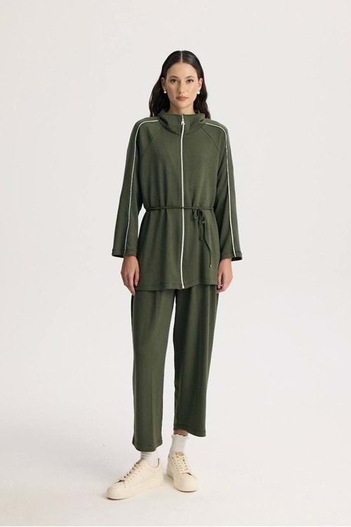 Marc Fermuarlı Basic Takım 6388 - Haki - L-XL - AZRA04958-Haki-L-XL