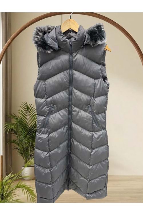 Jesika Yelek 3030 - Füme - 38 - AZRA05033-Füme-38