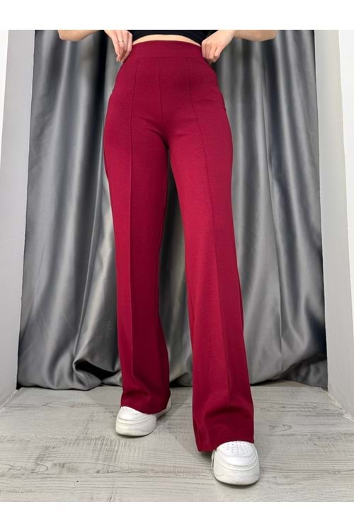 Oysho Çımalı Salaş Pantolon 25272 - Bordo - S - AZRA05088-Bordo-S