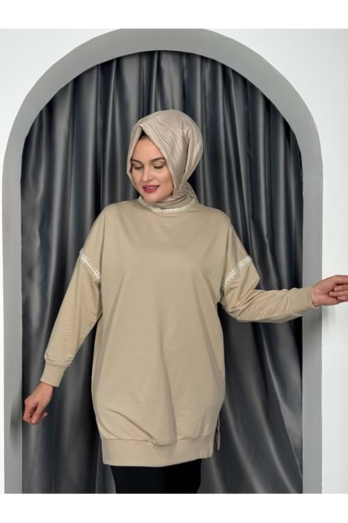 Puane Pinterest Tunik 10586 - Bej - L-XL