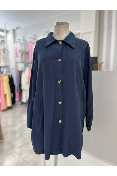 İkoll Oversize Modal Kap 34435 - Lacivert - TEK BEDEN - AZRA05484-45992