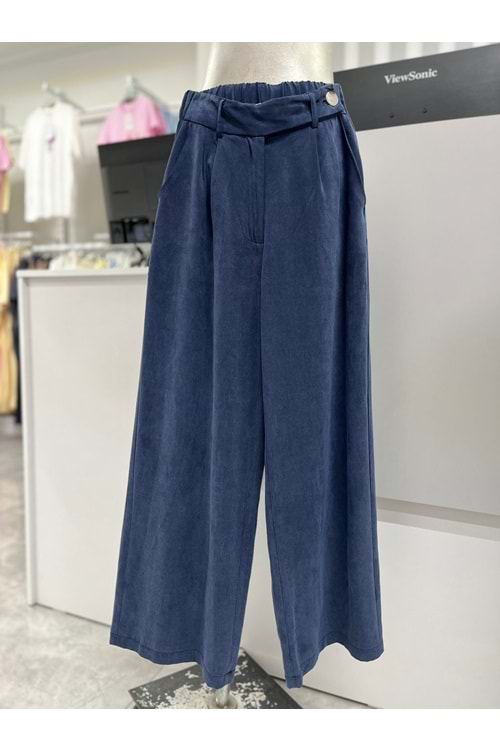 İkoll Modal Kemer Detaylı Pantolon 32815 - Lacivert - S - AZRA05499-46059