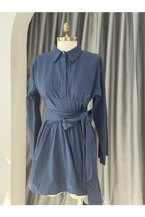 Bağlamalı Gömlek 903 - Lacivert - L-XL - AZRA05690-46864