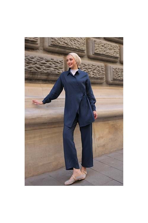 Bağlama Detaylı Takım 4928 - Lacivert - M - AZRA05748-47379