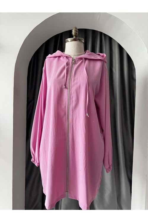 Serpme Pul Taşlı Kap 3222 - Pembe - S-M - AZRA05752-47413