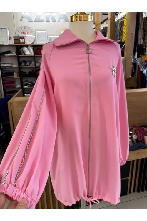 Yanı Çiçek Taşlı Kap 140130 - Pembe - 36