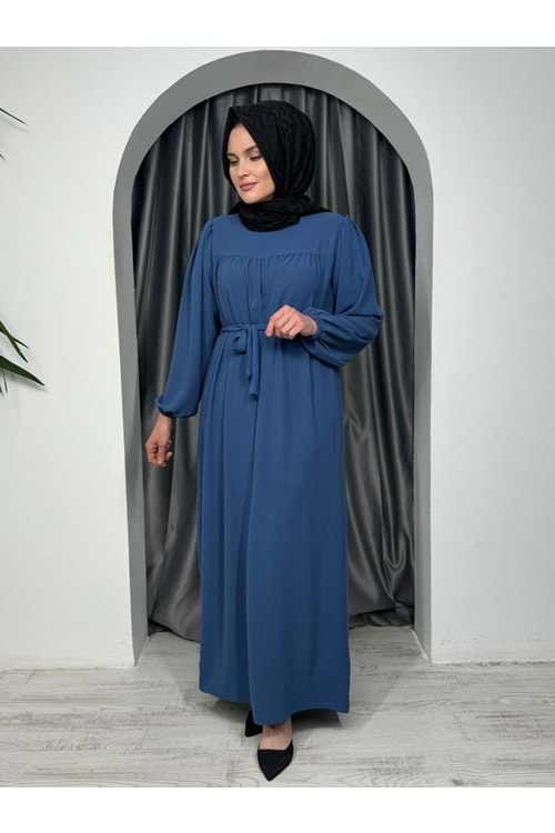 Robalı Elbise 6546 - Mavi - 46-48