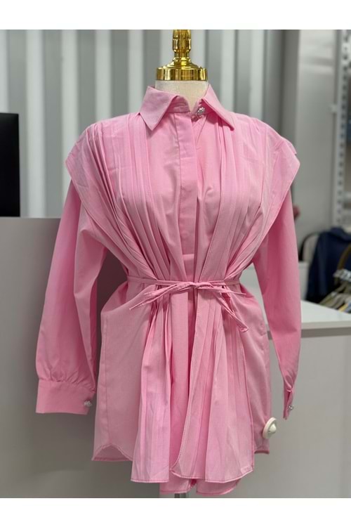 Üst Pilise Gömlek 945 - Pembe - S-M