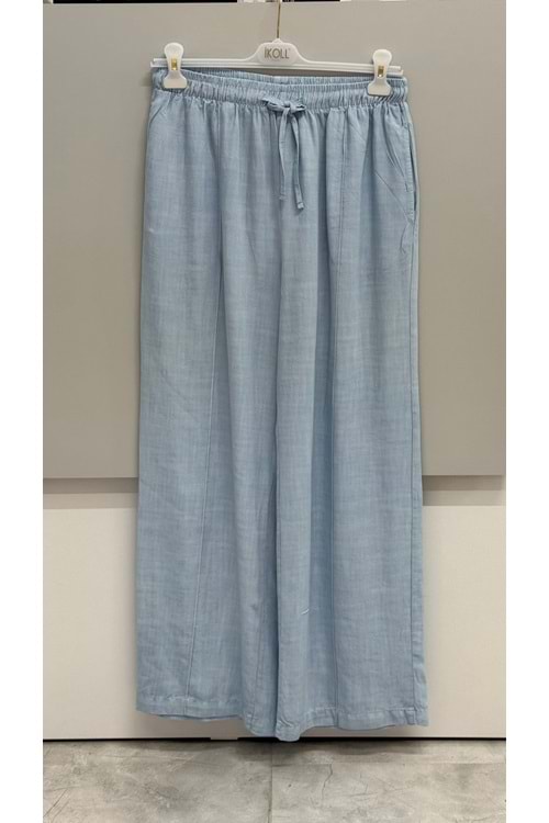 Tencel Geniş Paça Pantolon 34208 - Mavi - L