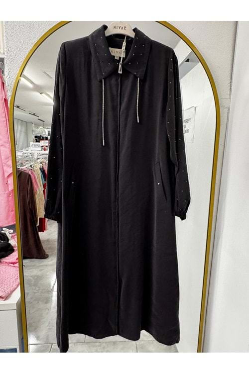 Kolları Pullu Modal Kap 1490 - Siyah - 52