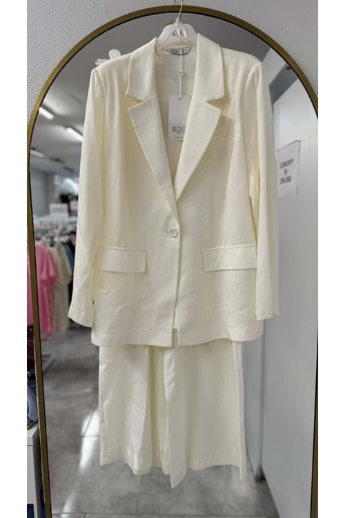 Tensel Ceketli Takım 35603 - Beyaz - L