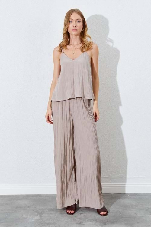 Kırışık Takım 5126 - Vizon - M