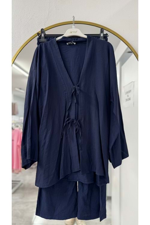 Önü Bağlamalı Çilek Takım 571 - Lacivert - L-XL