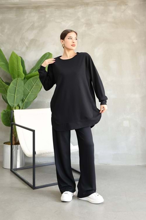 Oysho Kumaş Takım 26118 - Siyah - S