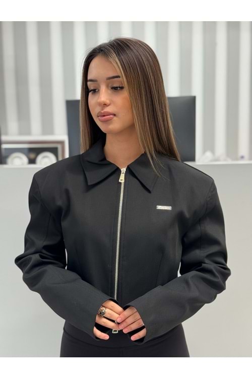 Broşlu Ceket 0774 - Siyah - L