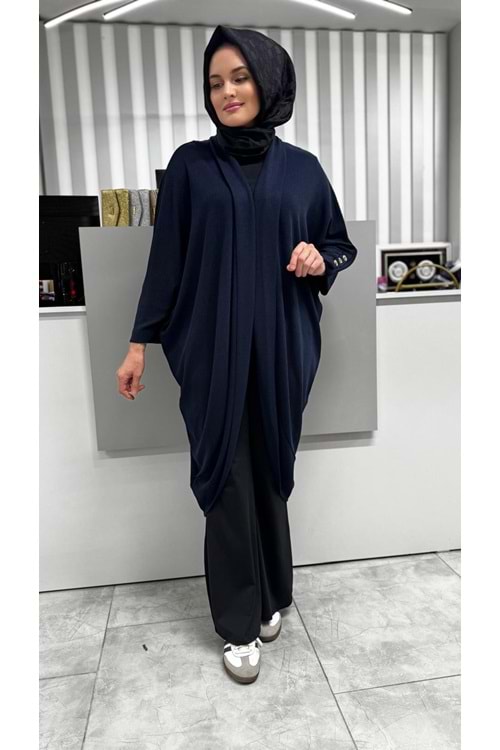 Kol Apolet Detaylı Hırka 36044 - Lacivert - TEK BEDEN