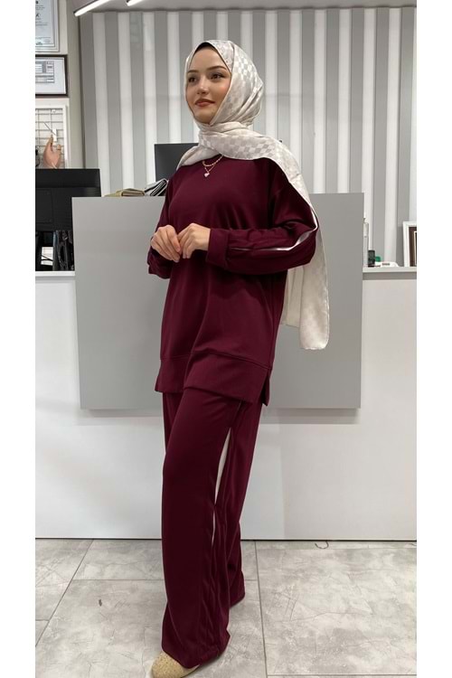 Oysho Garnili Takım 3412 - Bordo - L-XL