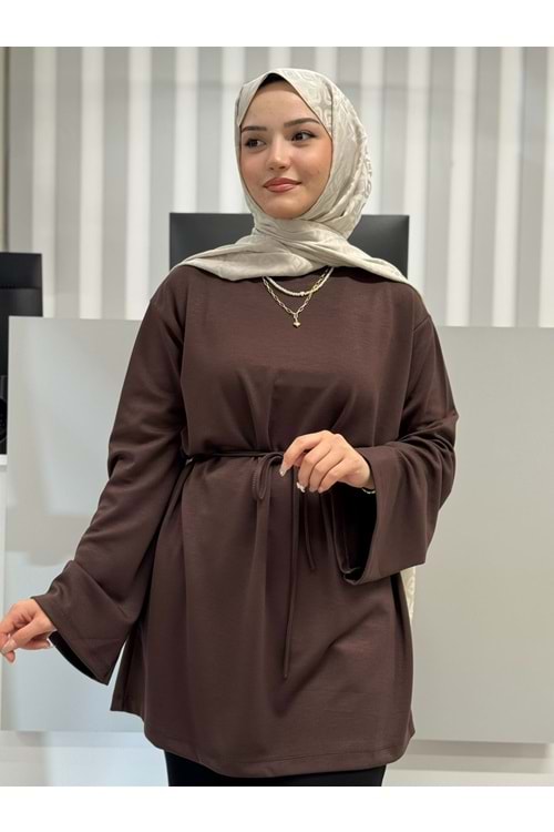 Bağlamalı Tunik 26148 - Acı Kahve - L