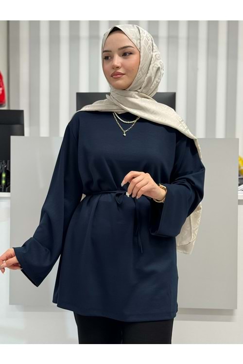 Bağlamalı Tunik 26148 - Lacivert - XL