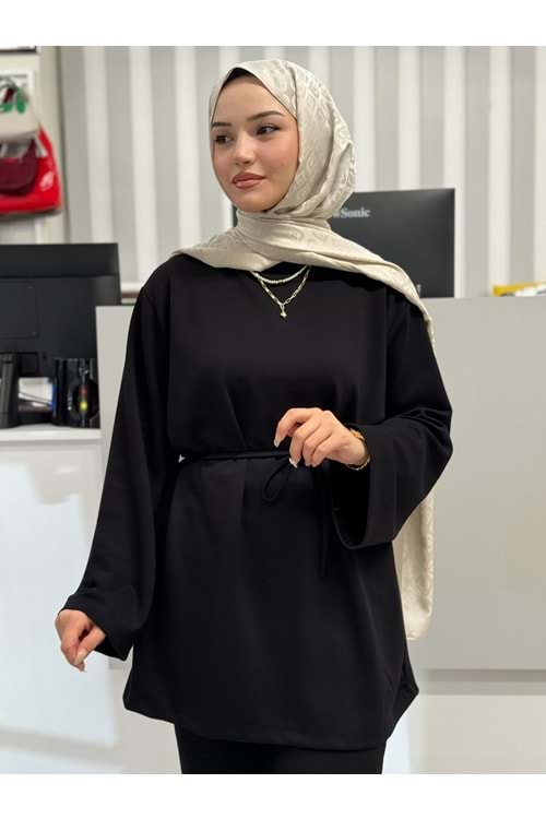 Bağlamalı Tunik 26148 - Siyah - L