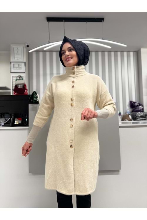 Angora Hırka 1418 - Bej - TEK BEDEN