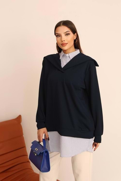 Degaje Yaka Tunik 26202 - Lacivert - S