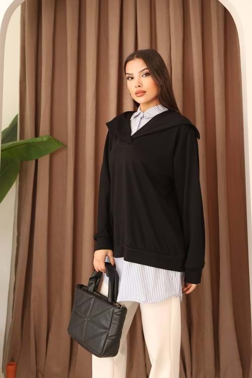 Degaje Yaka Tunik 26202 - Siyah - S