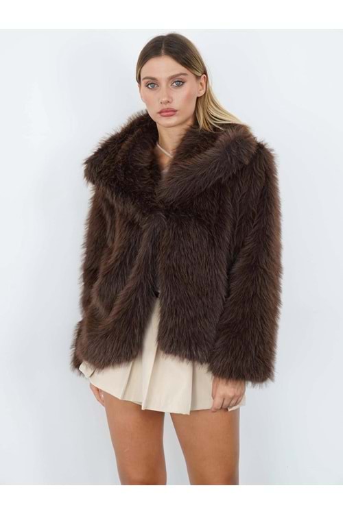 Lüks Kalite Kürk 3974 - Acı Kahve - L