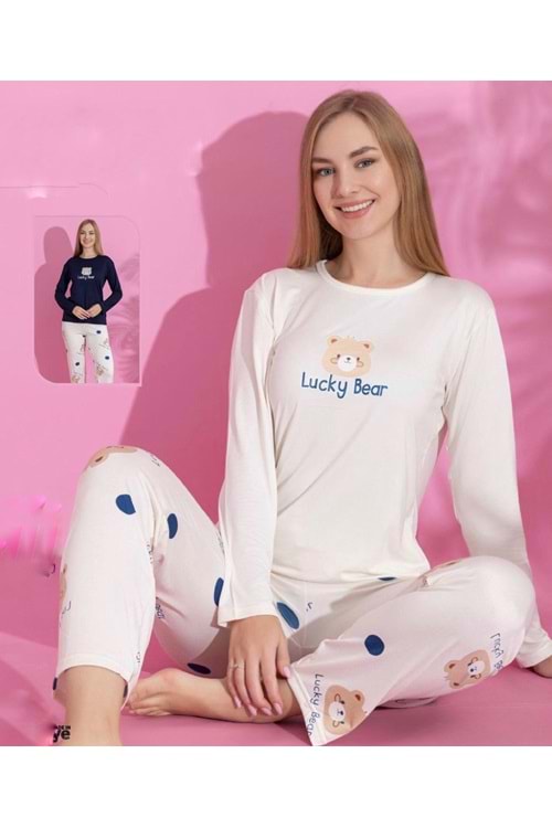 The Bear Pijama Takımı 66433 - Bej - L - AZRA06984-56559