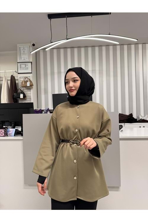 Skuba Kumaş Ceket 1101 - Haki - S-M