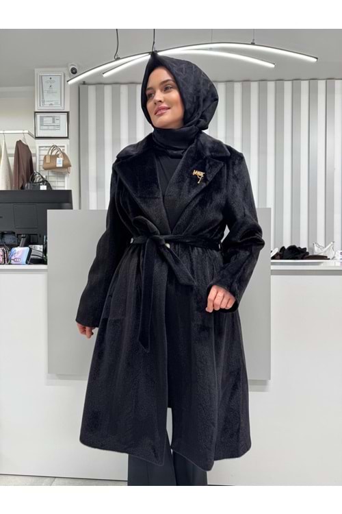 Broşlu Battal Kaban 9014 - Siyah - 50