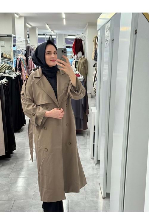 Salaş Trençkot 7589 - Vizon - TEK BEDEN