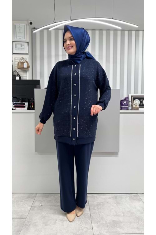 Premium Pullu Takım 120287 - Lacivert - 40 - AZRA07119-57012