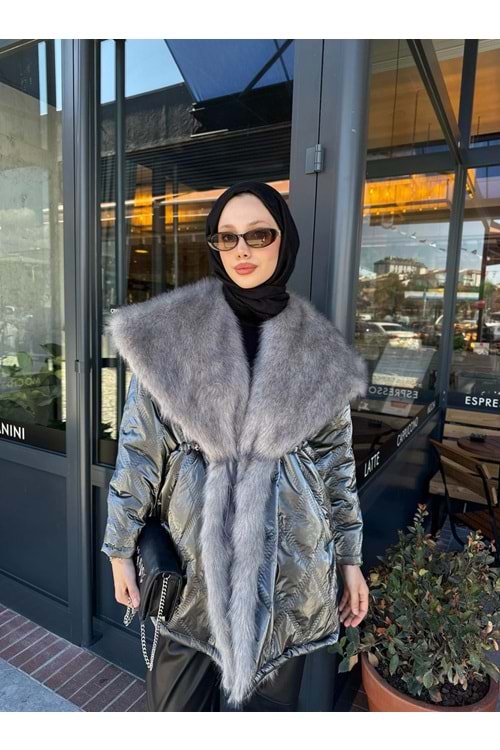 Kürkü İthal Mont 6171 - Füme - TEK BEDEN - AZRA07195-57466