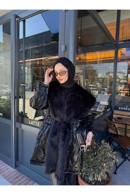 Kürkü İthal Mont 6171 - Siyah - TEK BEDEN - AZRA07195-57467