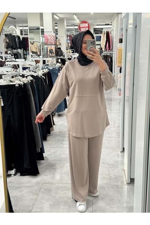 Omuzları Pullu Takım 3348 - Bej - 40 - AZRA07247-Bej-40