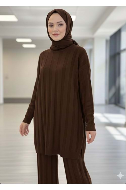 İnce Triko Takım 7098 - Siyah - TEK BEDEN