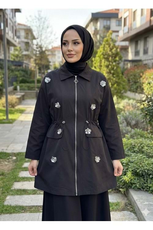 Çiçekli Kap 140237 - Siyah - 40