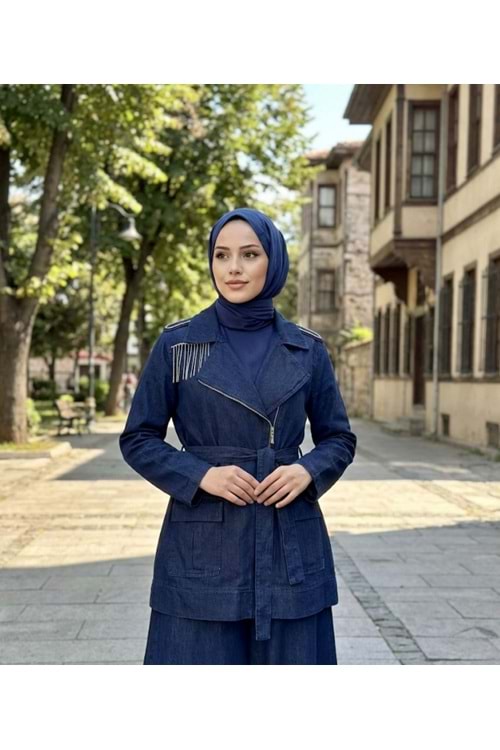 Denim Ceket 7471 - Lacivert - M-L