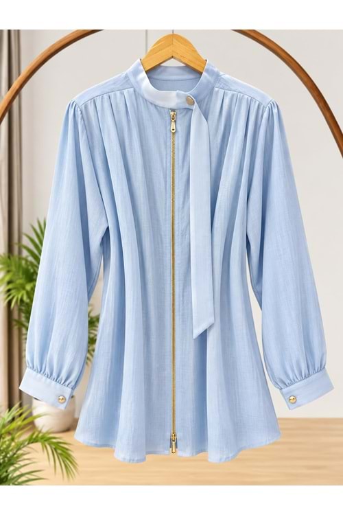 Astarlı Gold Düğmeli Kap 9014 - Bebe Mavisi - L-XL