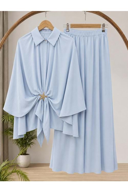 Deniz Kabuklu Takım 3451 - Bebe Mavisi - L-XL - AZRA08610-67622