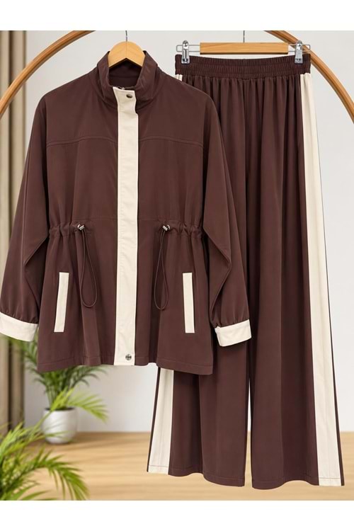 Dik Yaka Spor Takım 9104 - Acı Kahve - L-XL