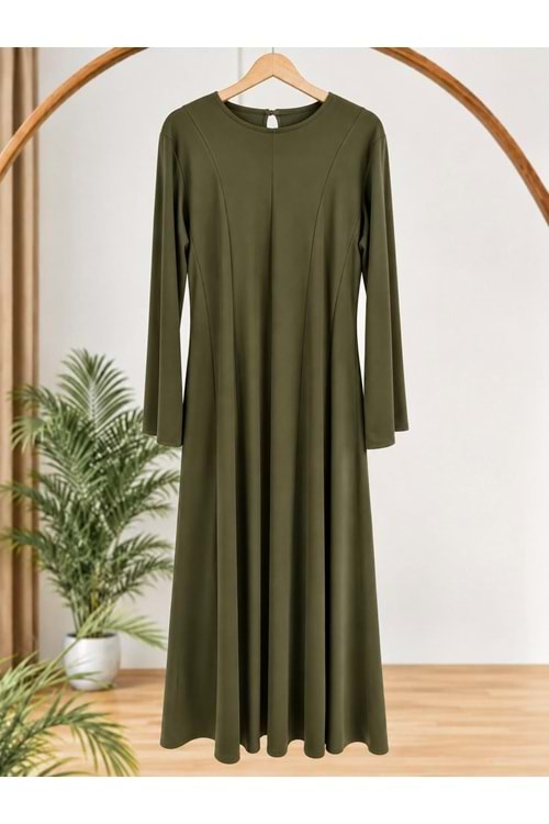 Oysho Parçalı Elbise 2007 - Yeşil - L-XL